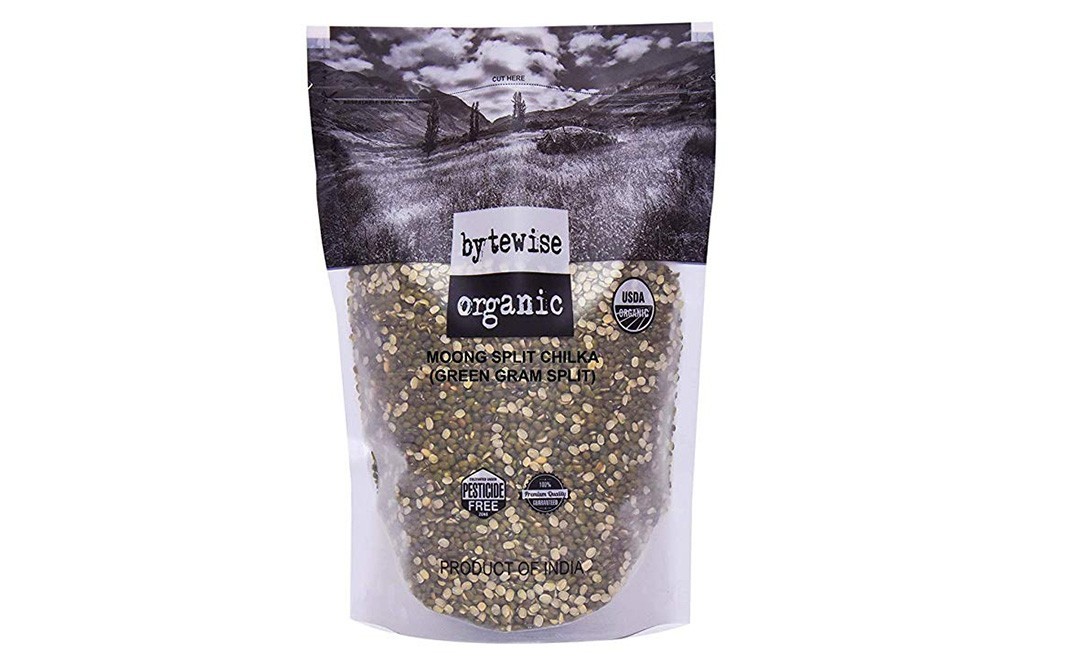 Bytewise Organic Moong Split Chilka (Green Gram Split)   Pack  500 grams
